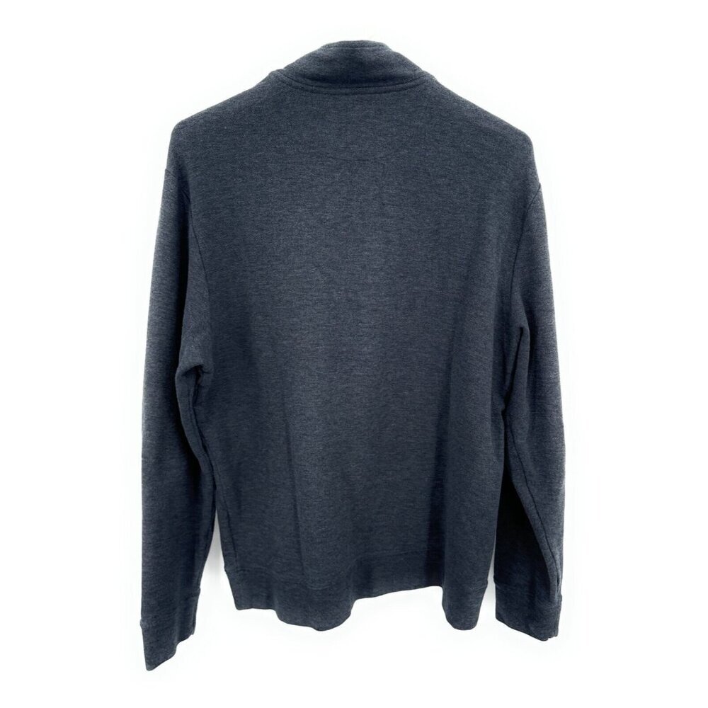 Vineyard Vines Long Sleeve Pullover Men's Size M Blue 1/4 Zip Cotton - Picture 3 of 4